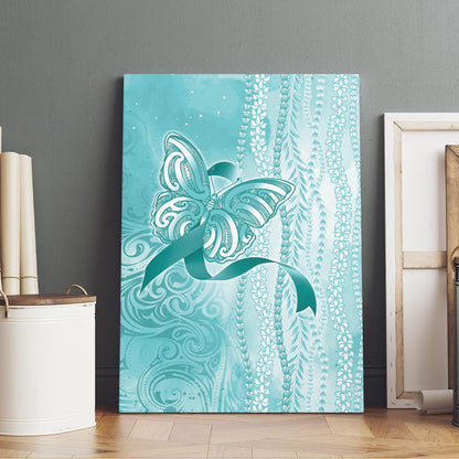 Hawaii PTSD Support Healing From Trauma Canvas Wall Art Maile Pikake Lokelani Crown Flower Lei Inspired