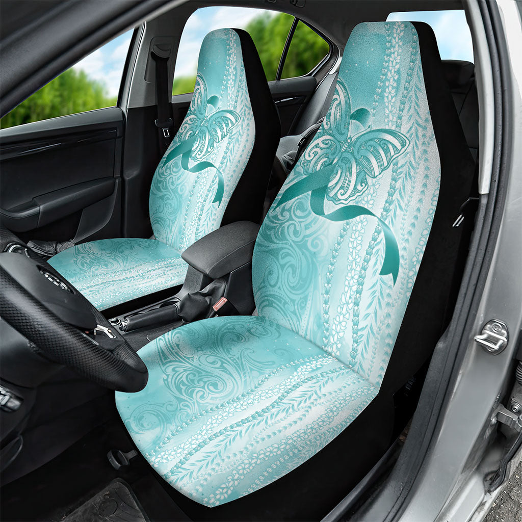 Hawaii PTSD Support Healing From Trauma Car Seat Cover Maile Pikake Lokelani Crown Flower Lei Inspired