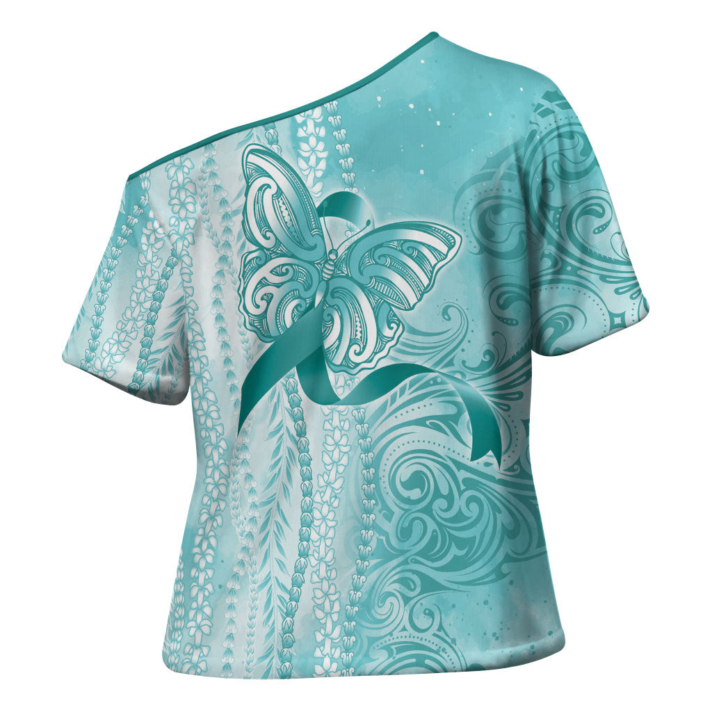 Hawaii PTSD Support Healing From Trauma Cross Shoulder Shirt Maile Pikake Lokelani Crown Flower Lei Inspired