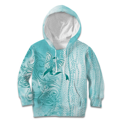 Hawaii PTSD Support Healing From Trauma Kid Hoodie Maile Pikake Lokelani Crown Flower Lei Inspired
