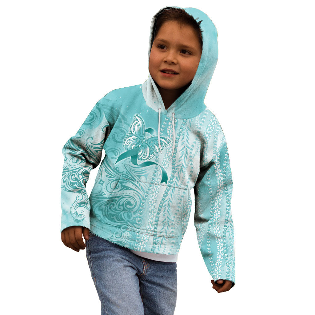 Hawaii PTSD Support Healing From Trauma Kid Hoodie Maile Pikake Lokelani Crown Flower Lei Inspired