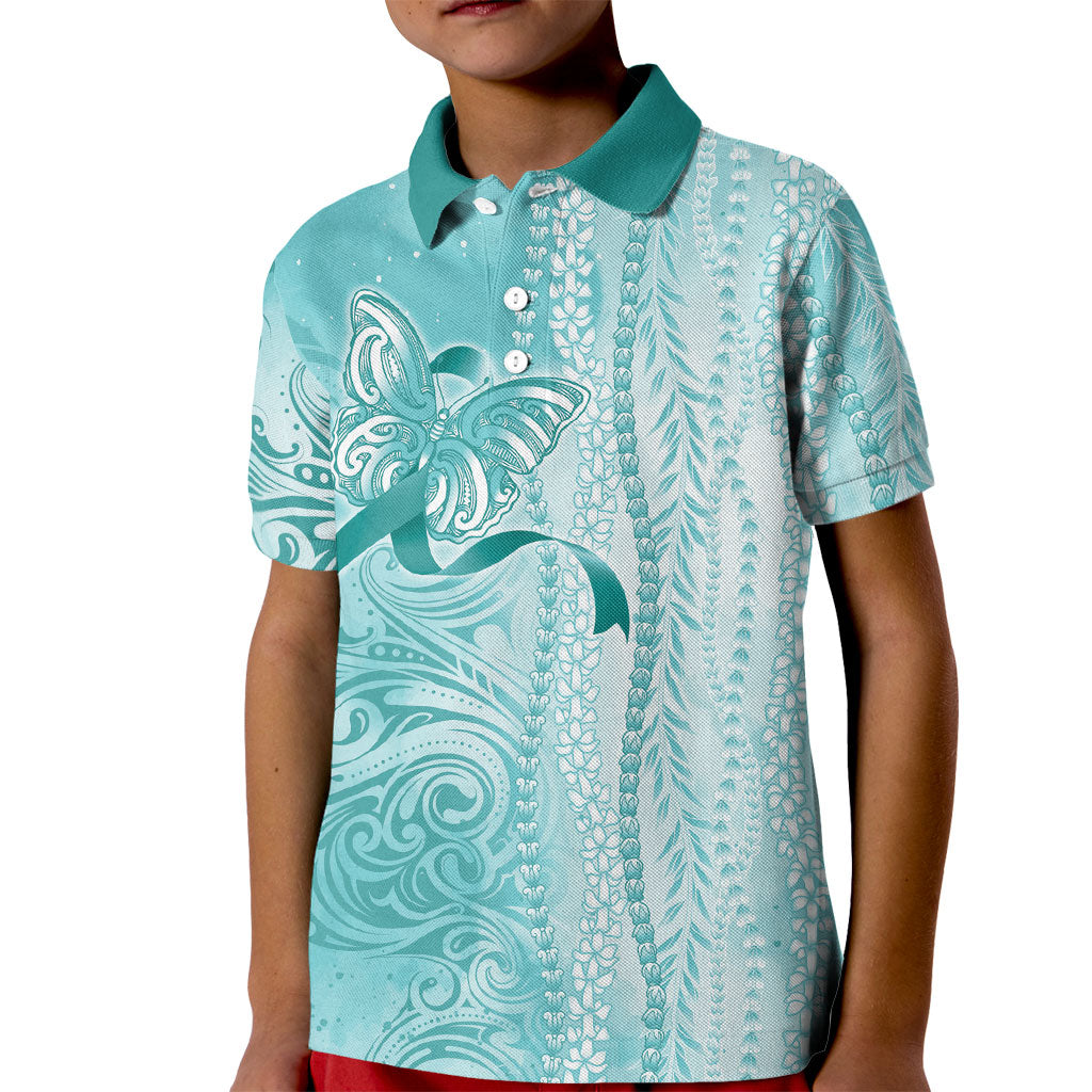 Hawaii PTSD Support Healing From Trauma Kid Polo Shirt Maile Pikake Lokelani Crown Flower Lei Inspired