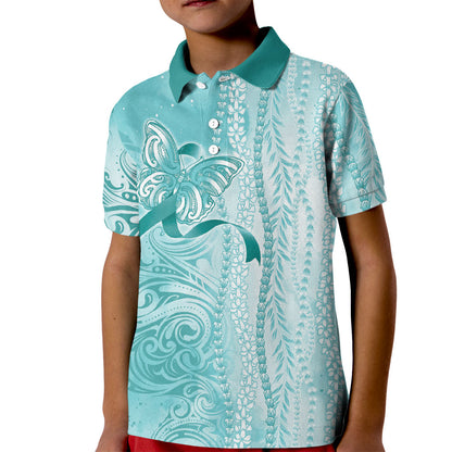 Hawaii PTSD Support Healing From Trauma Kid Polo Shirt Maile Pikake Lokelani Crown Flower Lei Inspired