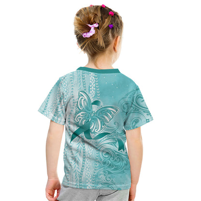 Hawaii PTSD Support Healing From Trauma Kid T Shirt Maile Pikake Lokelani Crown Flower Lei Inspired