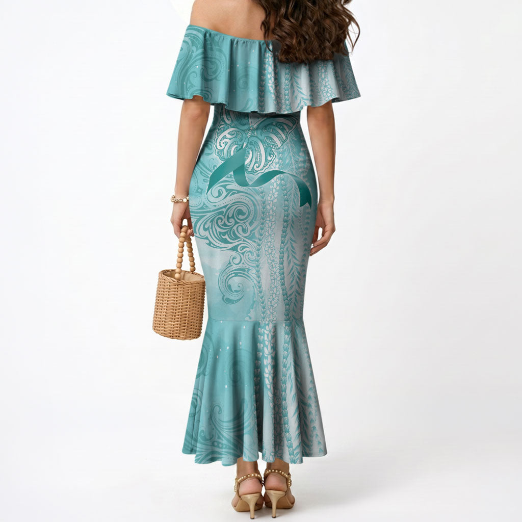 Hawaii PTSD Support Healing From Trauma Mermaid Dress Maile Pikake Lokelani Crown Flower Lei Inspired
