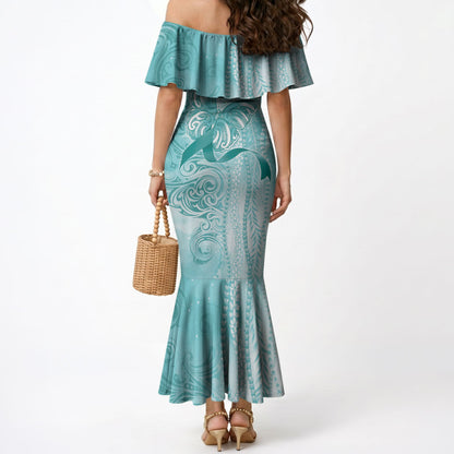 Hawaii PTSD Support Healing From Trauma Mermaid Dress Maile Pikake Lokelani Crown Flower Lei Inspired