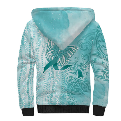 Hawaii PTSD Support Healing From Trauma Sherpa Hoodie Maile Pikake Lokelani Crown Flower Lei Inspired