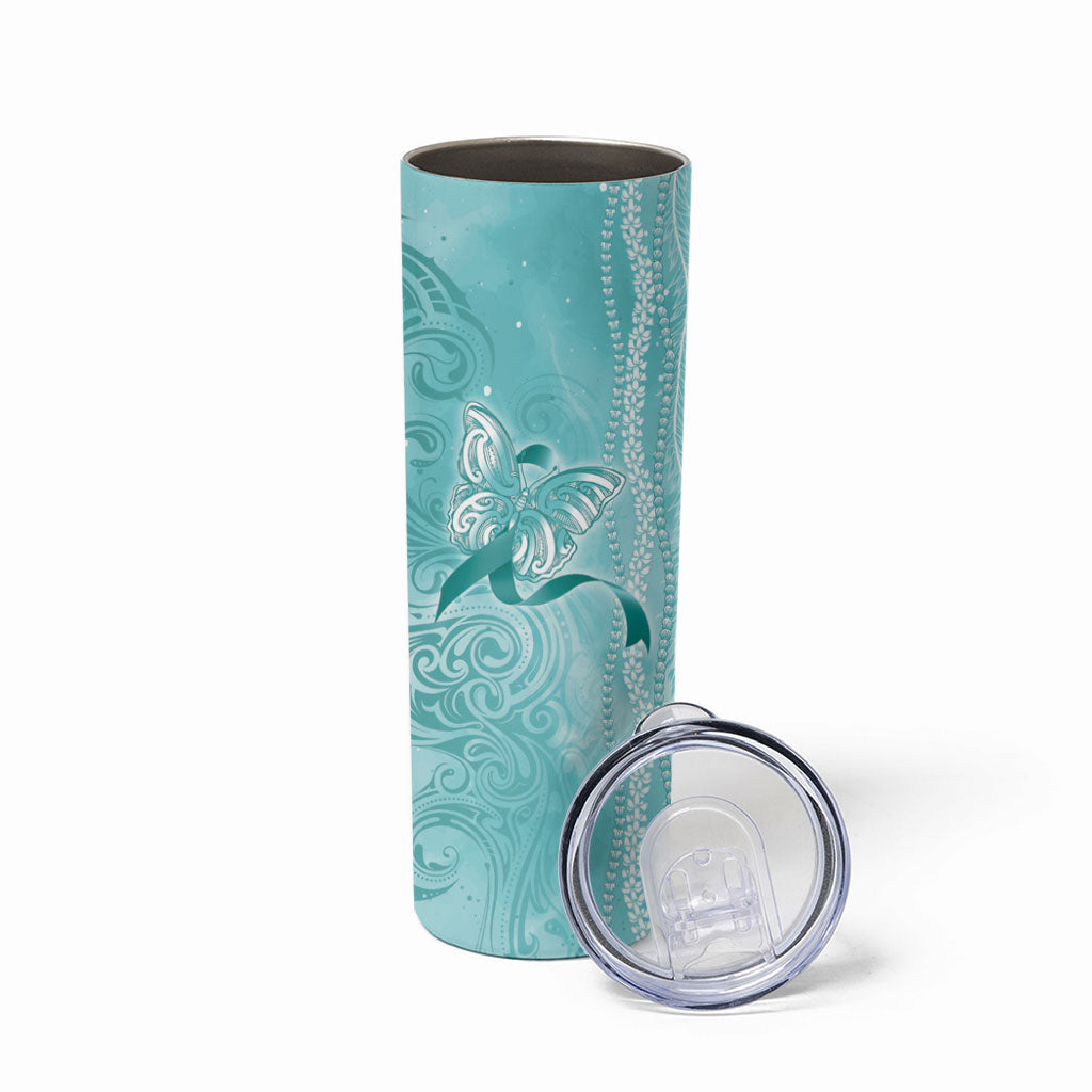 Hawaii PTSD Support Healing From Trauma Skinny Tumbler Maile Pikake Lokelani Crown Flower Lei Inspired