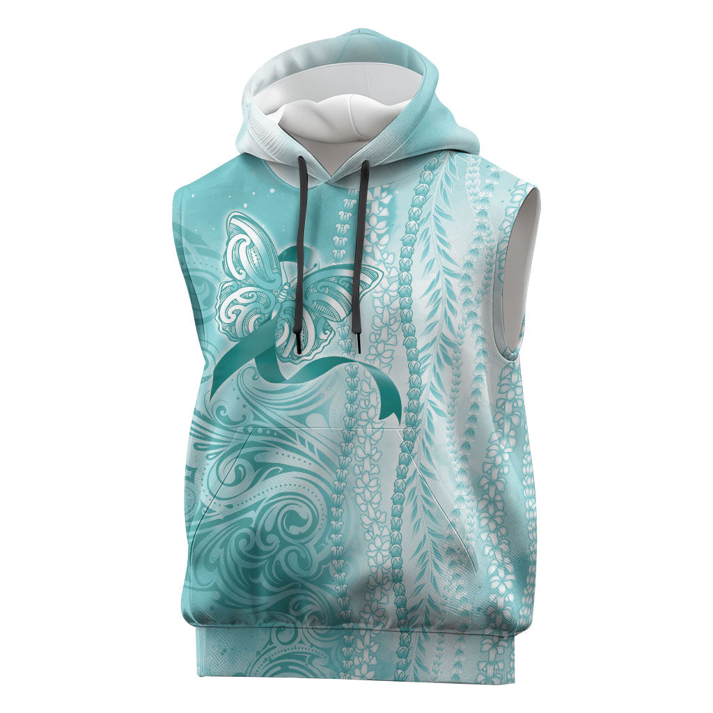 Hawaii PTSD Support Healing From Trauma Sleeveless Hoodie Maile Pikake Lokelani Crown Flower Lei Inspired