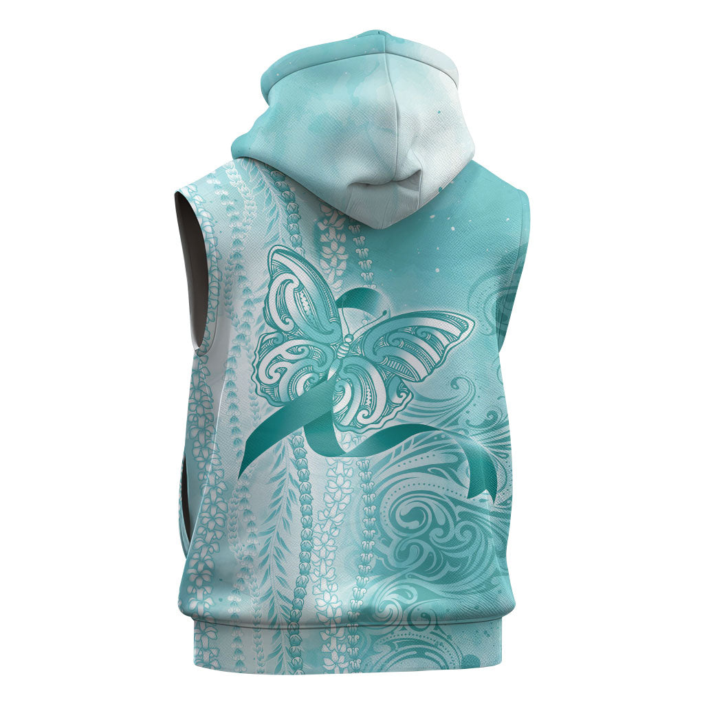 Hawaii PTSD Support Healing From Trauma Sleeveless Hoodie Maile Pikake Lokelani Crown Flower Lei Inspired