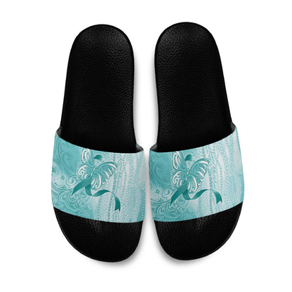 Hawaii PTSD Support Healing From Trauma Slide Sandals Maile Pikake Lokelani Crown Flower Lei Inspired