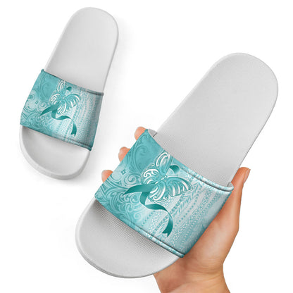 Hawaii PTSD Support Healing From Trauma Slide Sandals Maile Pikake Lokelani Crown Flower Lei Inspired