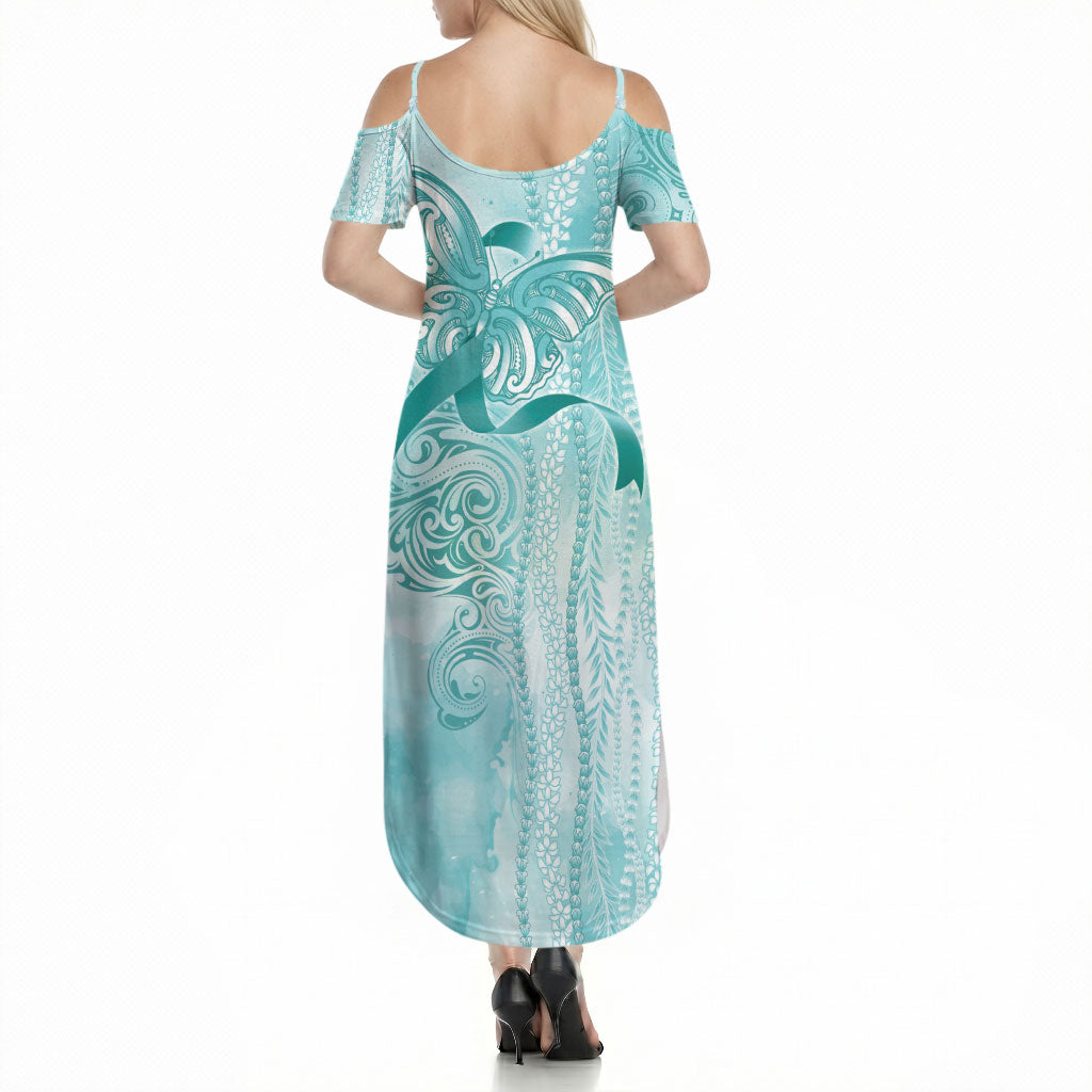 Hawaii PTSD Support Healing From Trauma Summer Maxi Dress Maile Pikake Lokelani Crown Flower Lei Inspired