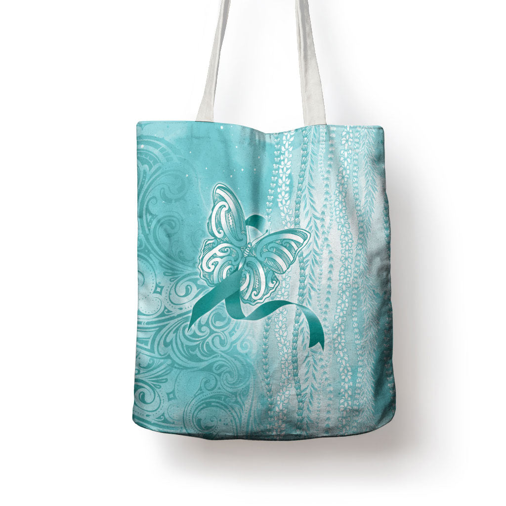 Hawaii PTSD Support Healing From Trauma Tote Bag Maile Pikake Lokelani Crown Flower Lei Inspired