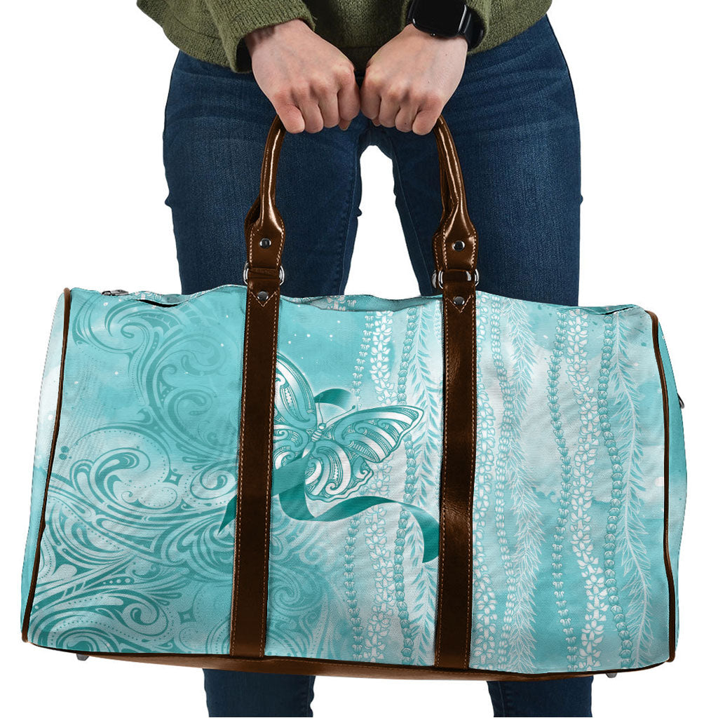 Hawaii PTSD Support Healing From Trauma Travel Bag Maile Pikake Lokelani Crown Flower Lei Inspired