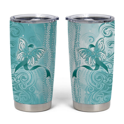 Hawaii PTSD Support Healing From Trauma Tumbler Cup Maile Pikake Lokelani Crown Flower Lei Inspired