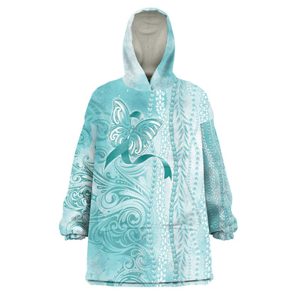 Hawaii PTSD Support Healing From Trauma Wearable Blanket Hoodie Maile Pikake Lokelani Crown Flower Lei Inspired