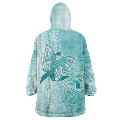 Hawaii PTSD Support Healing From Trauma Wearable Blanket Hoodie Maile Pikake Lokelani Crown Flower Lei Inspired