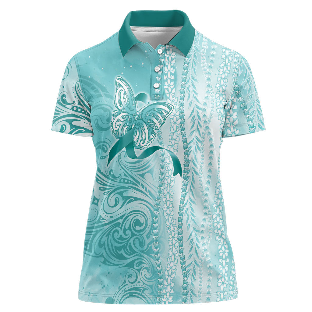 Hawaii PTSD Support Healing From Trauma Women Polo Shirt Maile Pikake Lokelani Crown Flower Lei Inspired