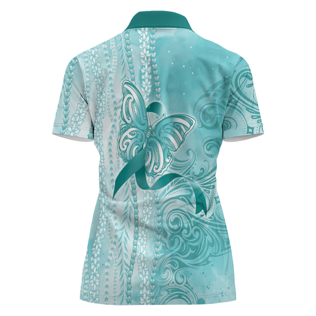 Hawaii PTSD Support Healing From Trauma Women Polo Shirt Maile Pikake Lokelani Crown Flower Lei Inspired