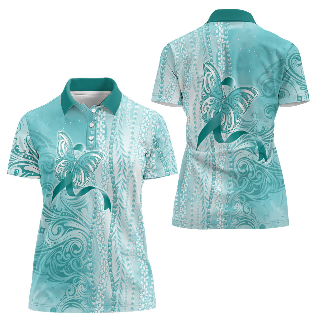 Hawaii PTSD Support Healing From Trauma Women Polo Shirt Maile Pikake Lokelani Crown Flower Lei Inspired
