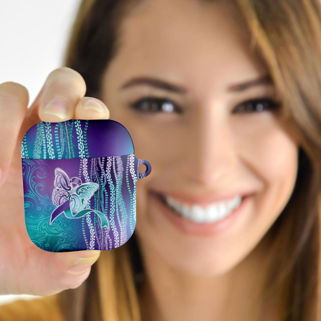 You Matter Suicide Prevention Support AirPods Case Maile Pikake Lokelani Crown Flower Lei Inspired