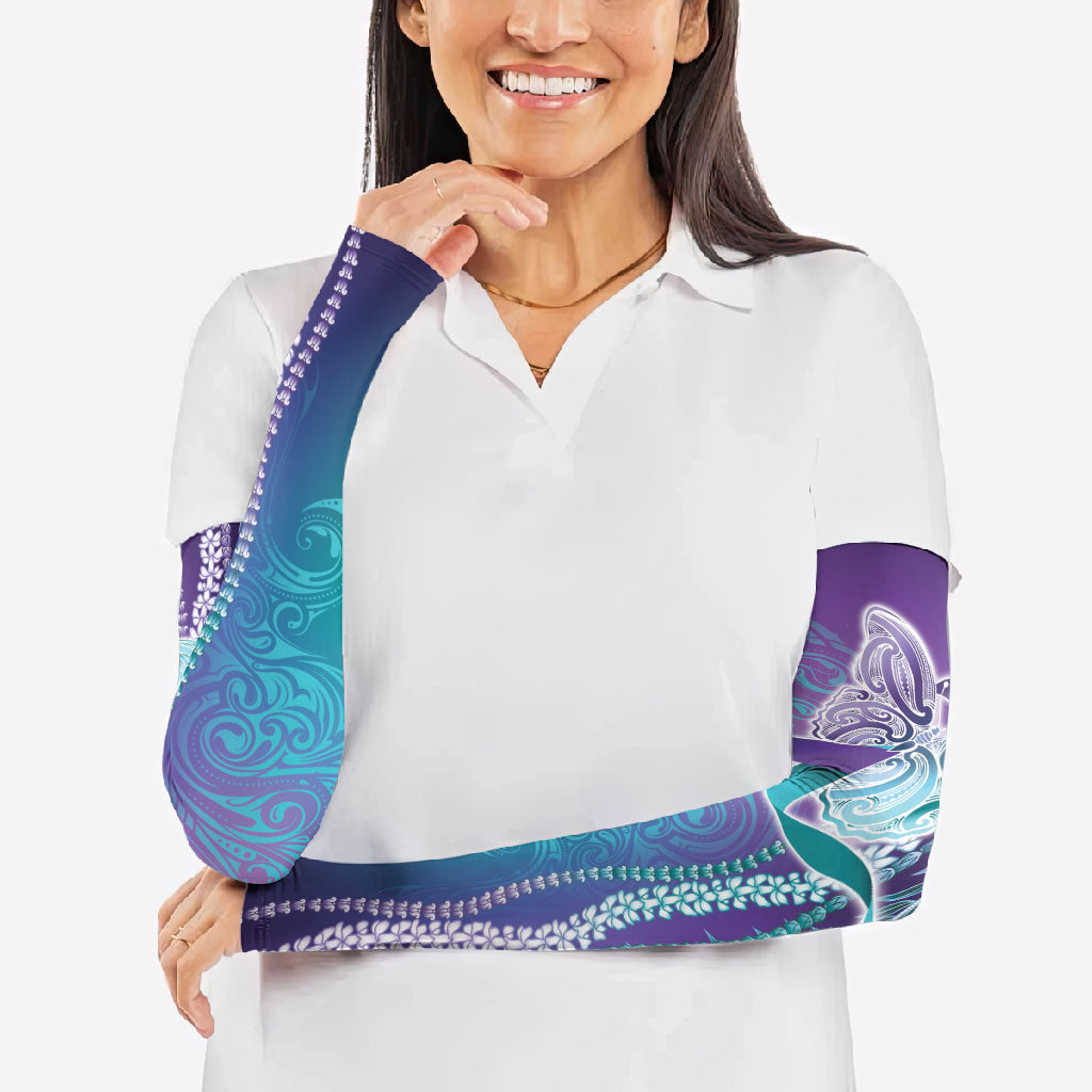 You Matter Suicide Prevention Support Arm Sleeves Maile Pikake Lokelani Crown Flower Lei Inspired