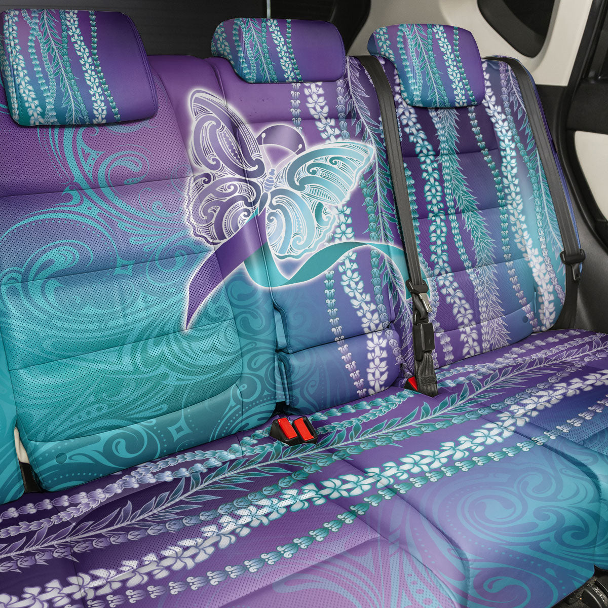 You Matter Suicide Prevention Support Back Car Seat Cover Maile Pikake Lokelani Crown Flower Lei Inspired