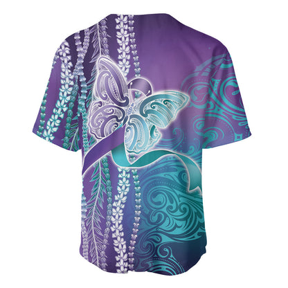 You Matter Suicide Prevention Support Baseball Jersey Maile Pikake Lokelani Crown Flower Lei Inspired