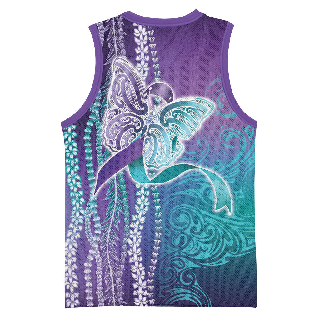 You Matter Suicide Prevention Support Basketball Jersey Maile Pikake Lokelani Crown Flower Lei Inspired