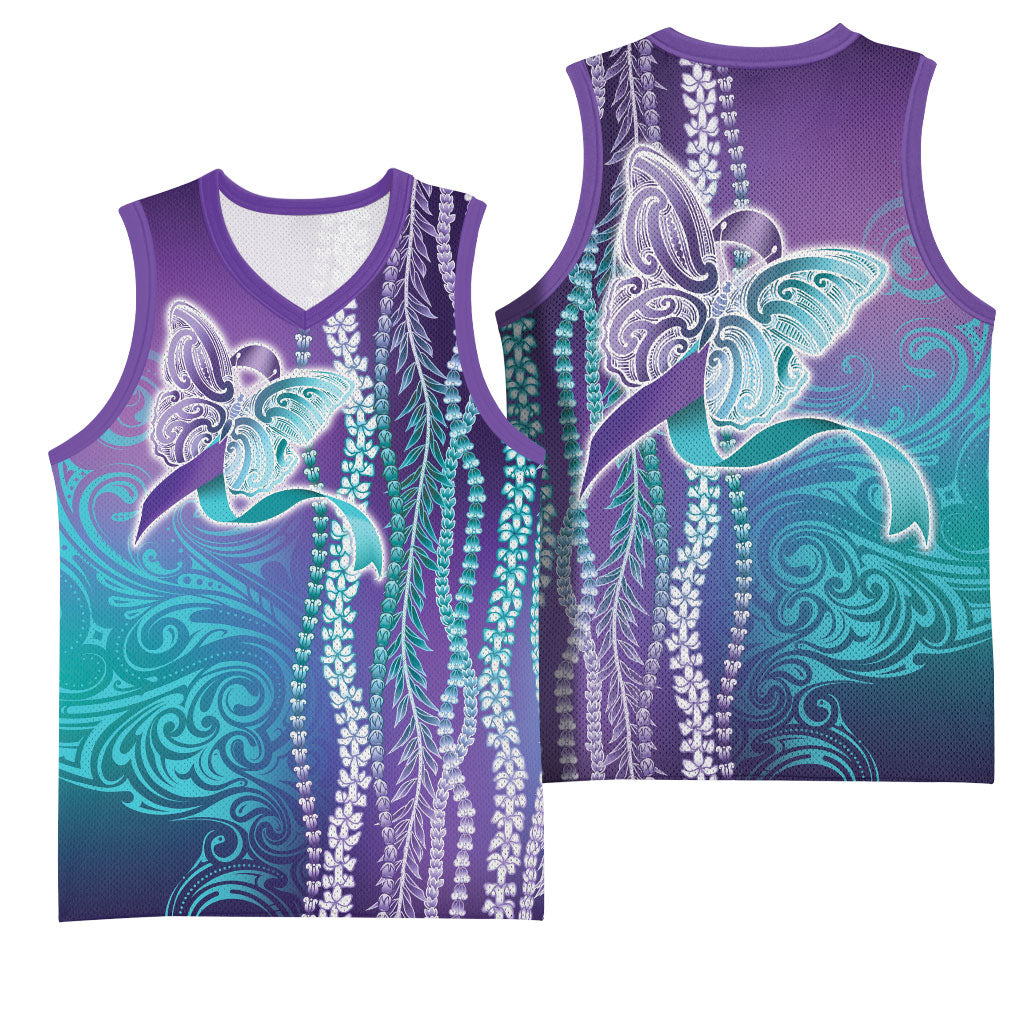 You Matter Suicide Prevention Support Basketball Jersey Maile Pikake Lokelani Crown Flower Lei Inspired