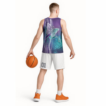You Matter Suicide Prevention Support Basketball Jersey Maile Pikake Lokelani Crown Flower Lei Inspired