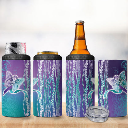 You Matter Suicide Prevention Support 4 in 1 Can Cooler Tumbler Maile Pikake Lokelani Crown Flower Lei Inspired