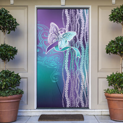 You Matter Suicide Prevention Support Door Cover Maile Pikake Lokelani Crown Flower Lei Inspired