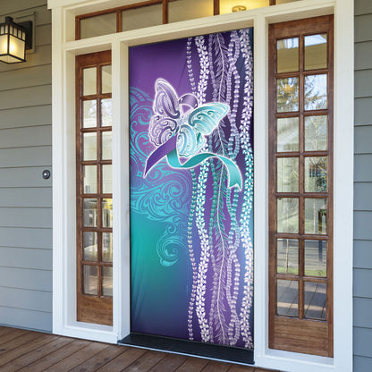 You Matter Suicide Prevention Support Door Cover Maile Pikake Lokelani Crown Flower Lei Inspired