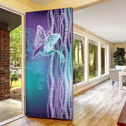 You Matter Suicide Prevention Support Door Cover Maile Pikake Lokelani Crown Flower Lei Inspired