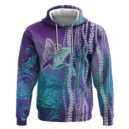 You Matter Suicide Prevention Support Hoodie Maile Pikake Lokelani Crown Flower Lei Inspired