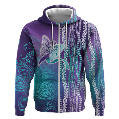 You Matter Suicide Prevention Support Hoodie Maile Pikake Lokelani Crown Flower Lei Inspired