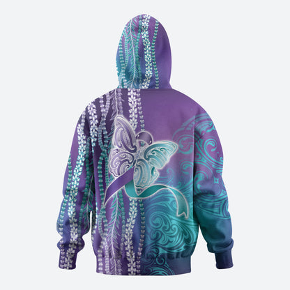 You Matter Suicide Prevention Support Hoodie Maile Pikake Lokelani Crown Flower Lei Inspired