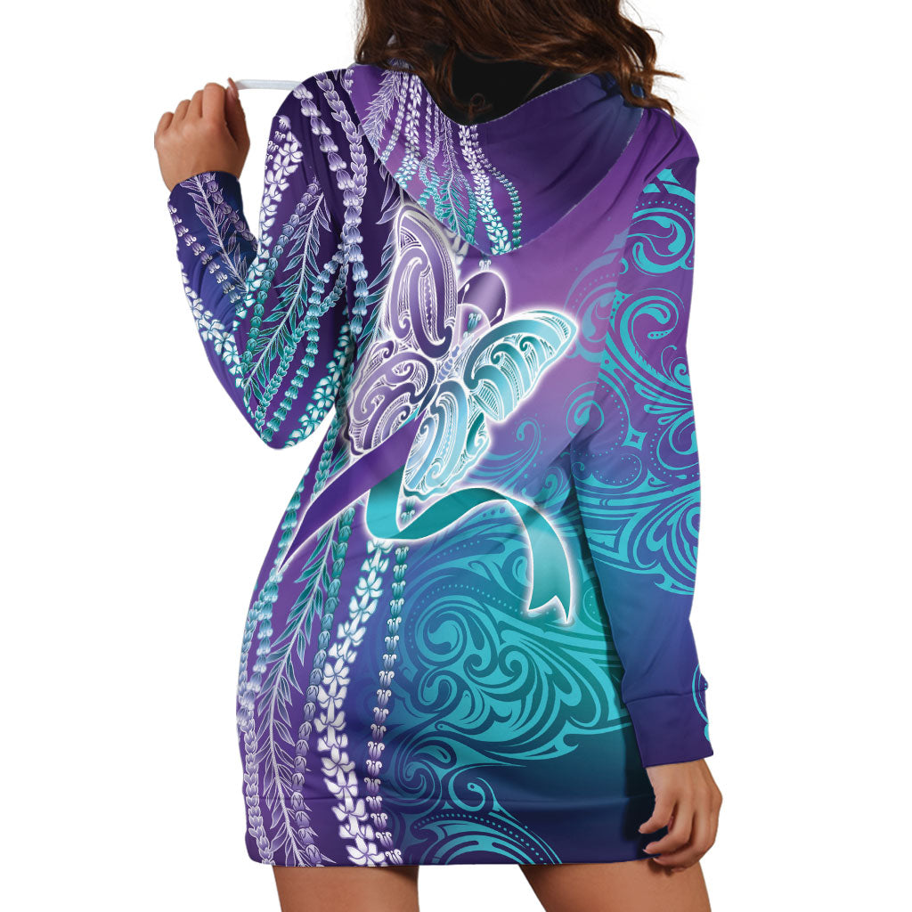 You Matter Suicide Prevention Support Hoodie Dress Maile Pikake Lokelani Crown Flower Lei Inspired