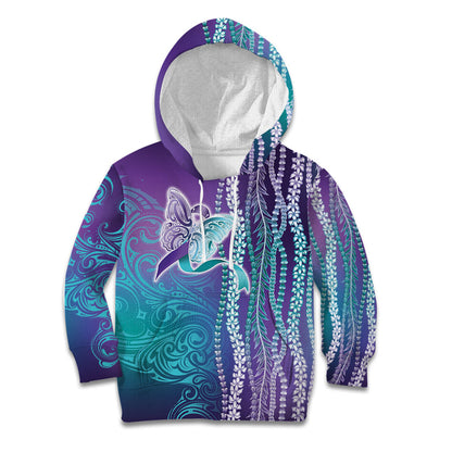 You Matter Suicide Prevention Support Kid Hoodie Maile Pikake Lokelani Crown Flower Lei Inspired