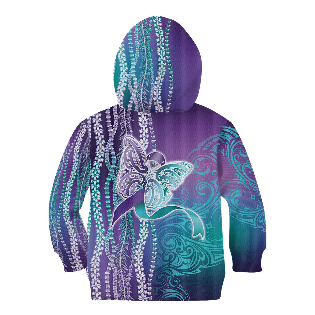 You Matter Suicide Prevention Support Kid Hoodie Maile Pikake Lokelani Crown Flower Lei Inspired