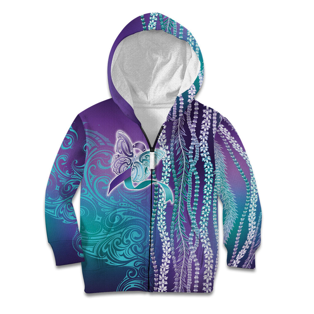 You Matter Suicide Prevention Support Kid Hoodie Maile Pikake Lokelani Crown Flower Lei Inspired