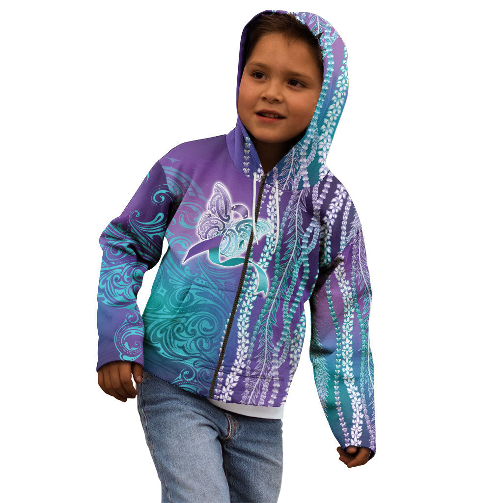 You Matter Suicide Prevention Support Kid Hoodie Maile Pikake Lokelani Crown Flower Lei Inspired