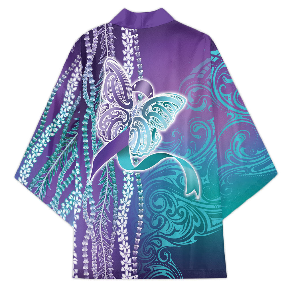 You Matter Suicide Prevention Support Kimono Maile Pikake Lokelani Crown Flower Lei Inspired