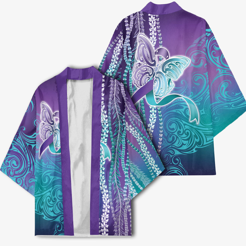 You Matter Suicide Prevention Support Kimono Maile Pikake Lokelani Crown Flower Lei Inspired