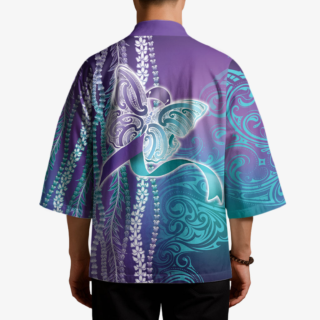 You Matter Suicide Prevention Support Kimono Maile Pikake Lokelani Crown Flower Lei Inspired