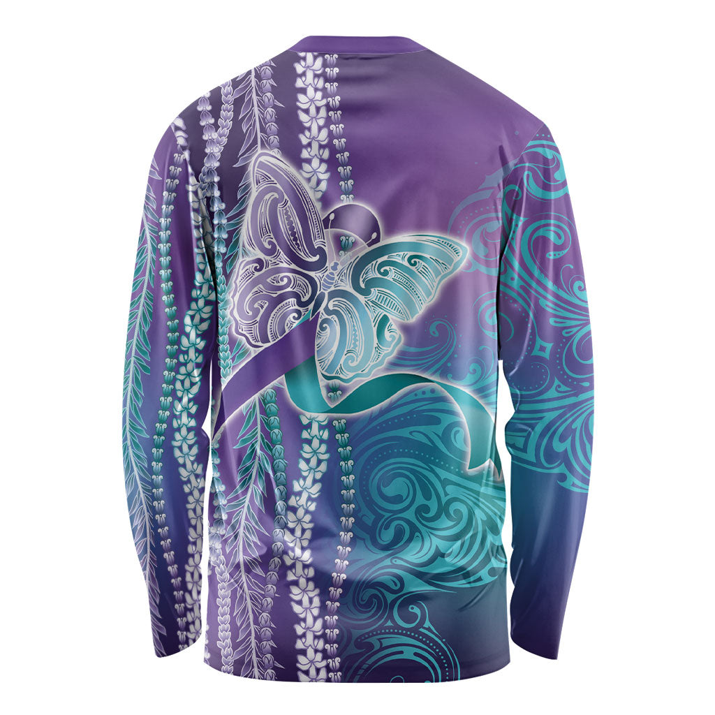 You Matter Suicide Prevention Support Long Sleeve Shirt Maile Pikake Lokelani Crown Flower Lei Inspired