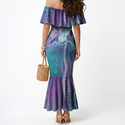 You Matter Suicide Prevention Support Mermaid Dress Maile Pikake Lokelani Crown Flower Lei Inspired