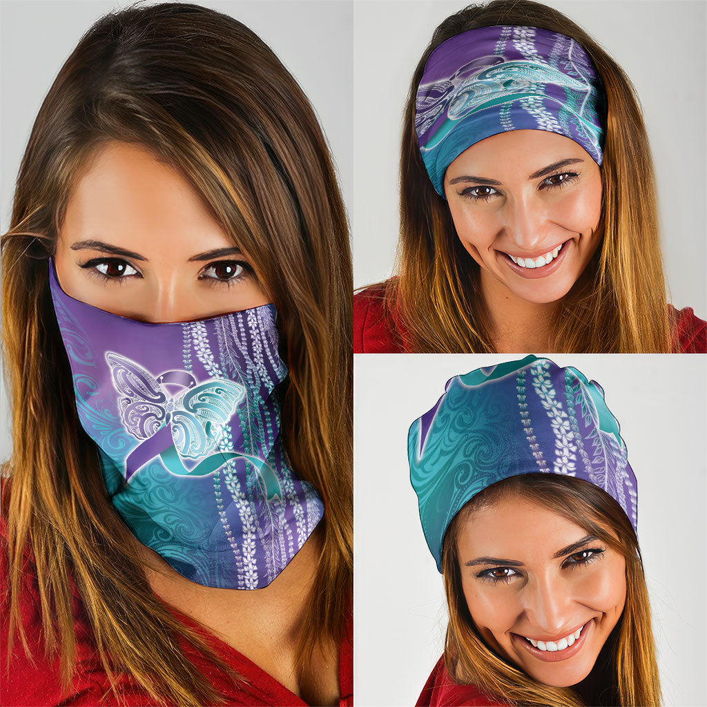 You Matter Suicide Prevention Support Neck Gaiter Maile Pikake Lokelani Crown Flower Lei Inspired